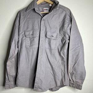 Vintage big Mike Union made long sleeve flannel shirt men’s size large gray